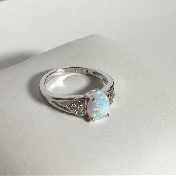 NWT Sterling Silver Opal Ring - Picture 3 of 5